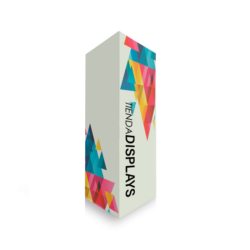 Tótem-publicitario-3-caras-con-grafico-tienda-displays